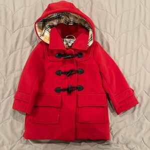 Hope and Henry Red Winter Toggle Coat.  Size 18-24 Month Girls.